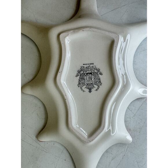 Vintage Christmas Tree-Shaped Candy Dish Spoon Snowman Hand Painted ND Exclusive - Picture 4 of 5